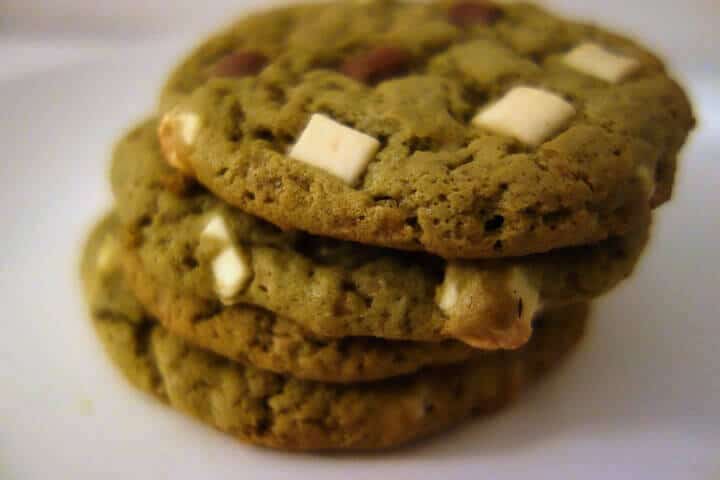 cookies thé vert matcha aux 3 chocolats