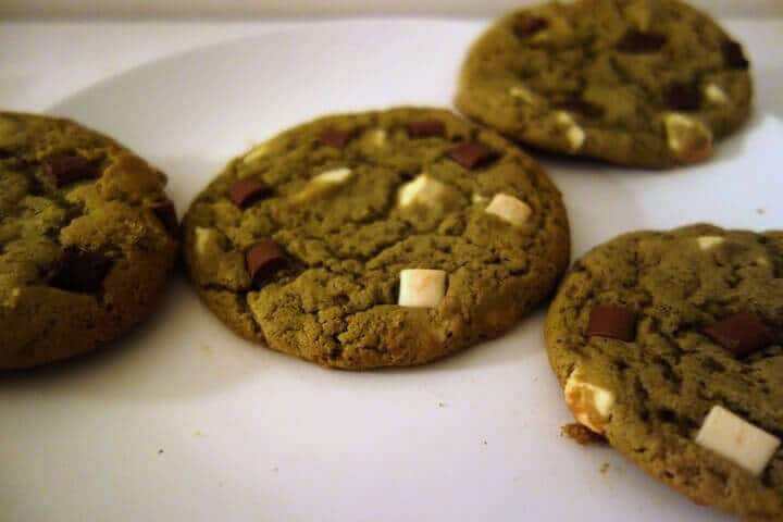 cookies thé vert matcha aux 3 chocolats