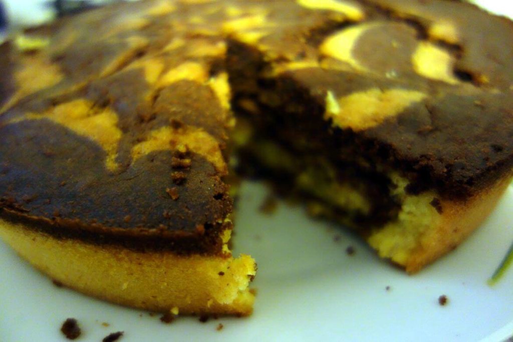 gâteau marbré chocolat maïs