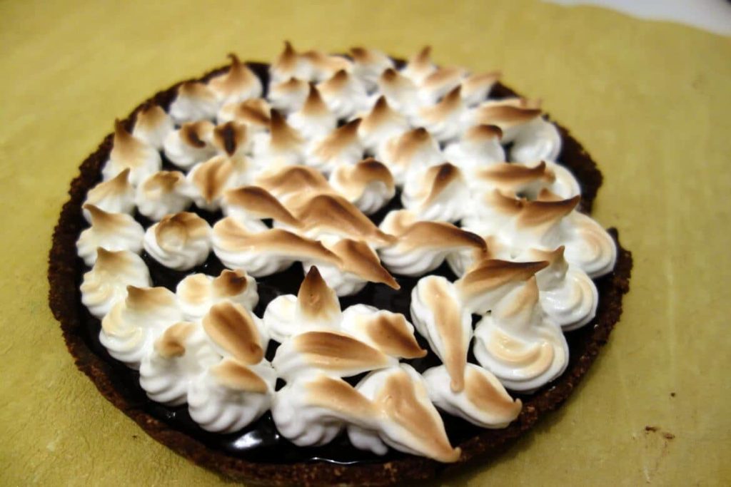 tarte noisette chocolat meringuée