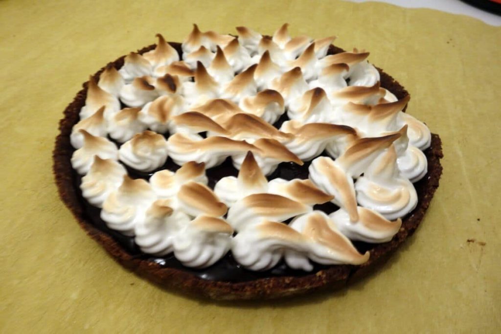 tarte noisette chocolat meringuée