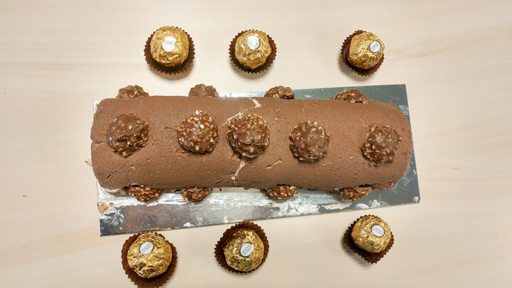 Bûche ferrero rocher