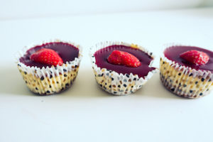 mini cheesecakes fraises