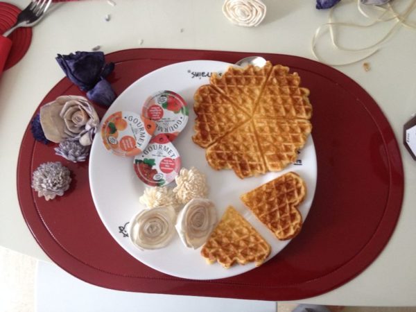 Coeur de gaufre belges aux 3 confitures by Queen B