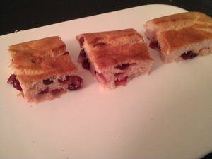 Gâteau au fromage blanc et cranberries (type st amour)