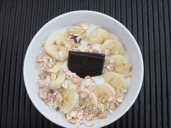 smoothie bowl chocolat bananes amandes