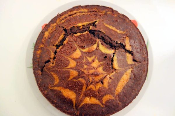 gâteau marbré chocolat maïs