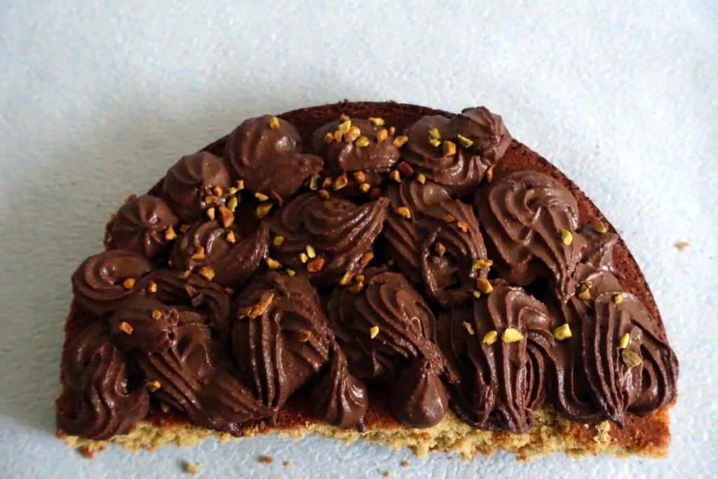 gâteau moelleux pistache chocolat