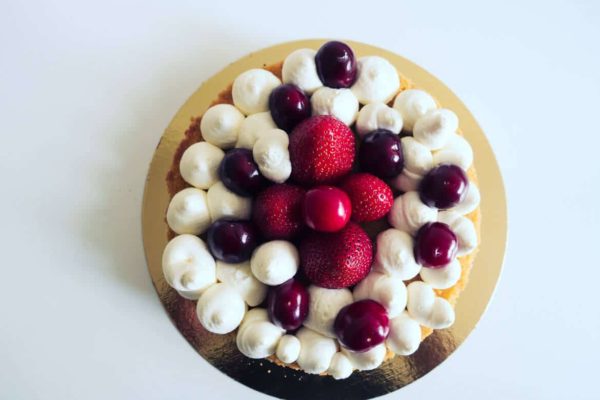 Recette tarte à la vanille, cerises et fraises