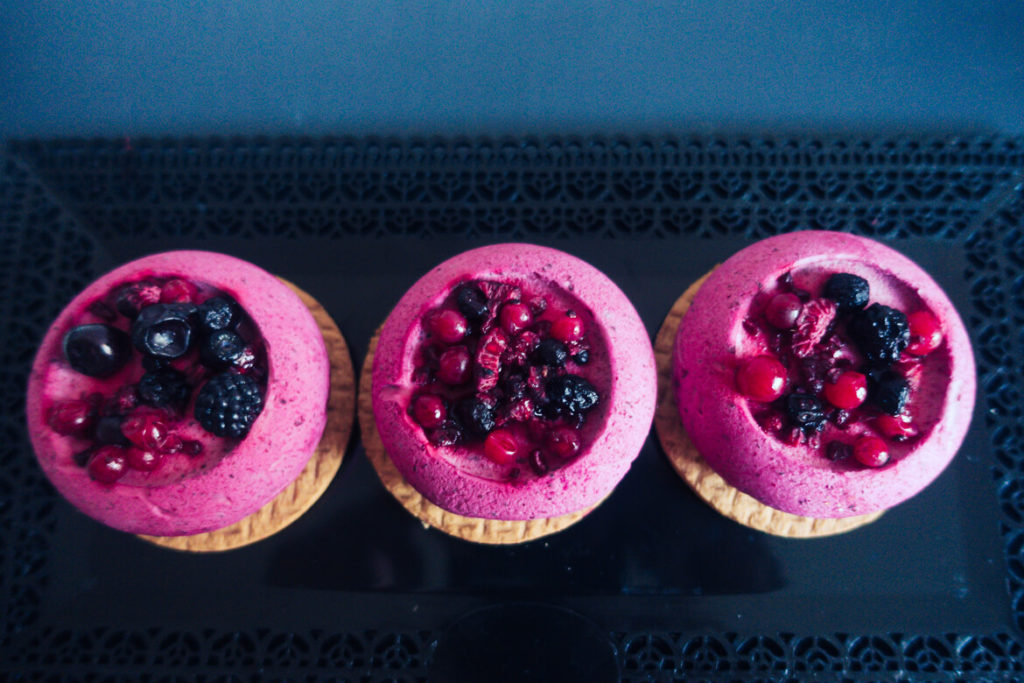 mini entremets fruits rouges