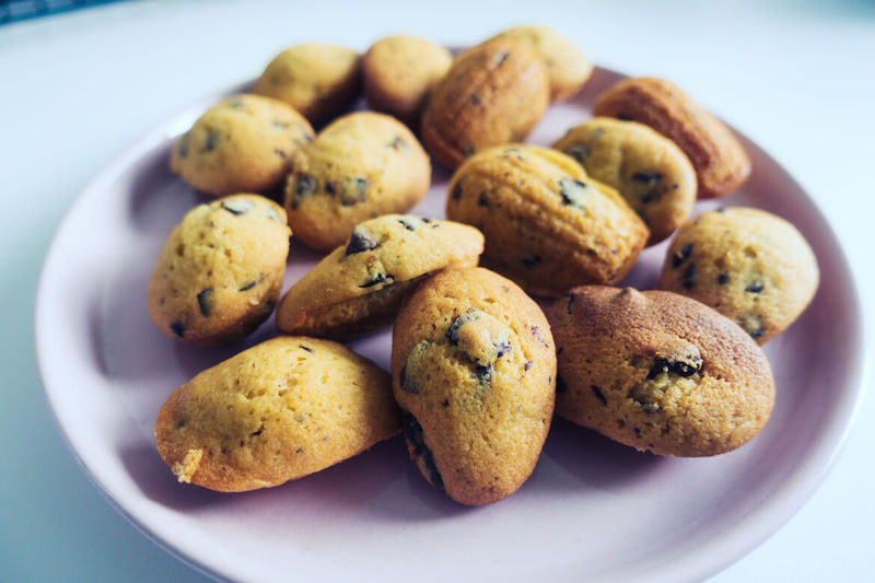 madeleines moelleuses au chocolat