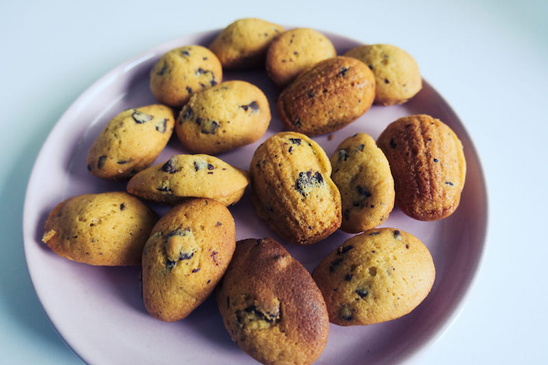 madeleines moelleuses au chocolat