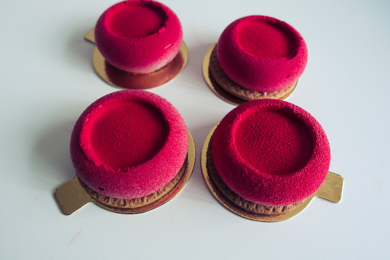 mini entremets fraises