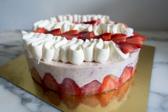 entremets façon fraisier