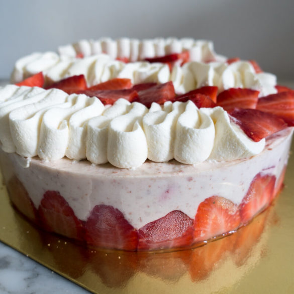 entremets façon fraisier